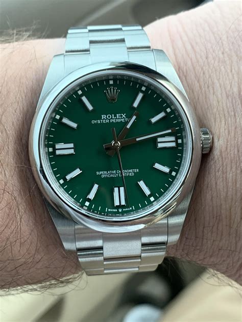 with a dark green face rolex|rolex op 41 green dial.